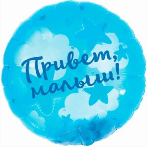 FA Круг (20"/51 см) Панорамный Привет Малыш! воздушные перья 1шт