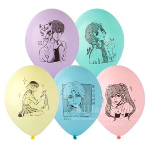 Б Шар (14"/36 см) с рисунком Аниме Пастель 1шт