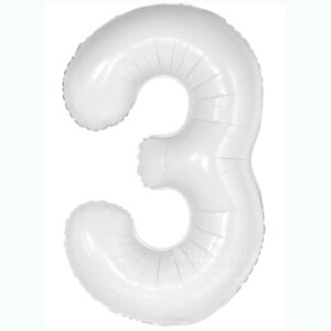 FA Цифра 3 (34"/86 см) Slim Белый 1шт