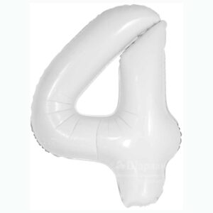 FA Цифра 4 (34"/86 см) Slim Белый 1шт