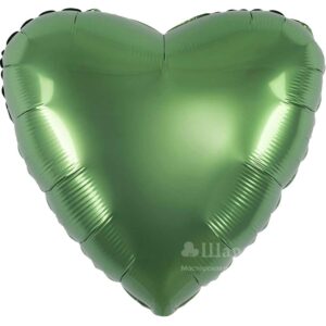 Р Сердце (19"/48 см) Зеленый мох Бохо 1шт