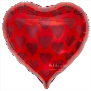 FA Сердце (22"/56 см) Покер Карточная Масть Червы 1шт