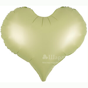 ПМ Сердце (24"/61 см) Люкс Оливковый Сатин Матовый 1шт