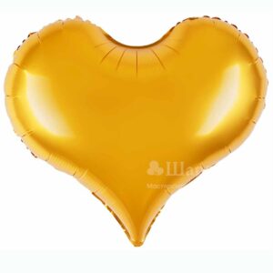 ПМ Сердце (24"/61 см) Люкс Золото Металлик 1шт