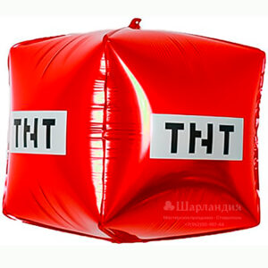 FA Куб 3D (22"/56 см) Пиксели TNT Красный 1шт