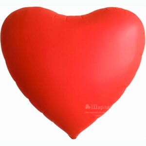 FA Сердце (63"/160 см) Красный Сатин 1шт