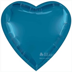 Р Сердце (36"/91 см) Сизый Бохо 1шт в уп