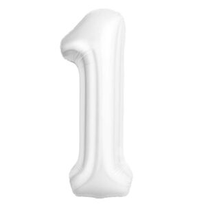 Р Цифра 1 (40"/102 см) Белый Блеск Slim 1шт