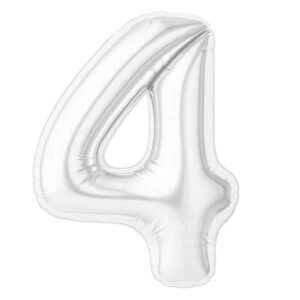 Р Цифра 4 (40"/102 см) Белый Блеск Slim 1шт