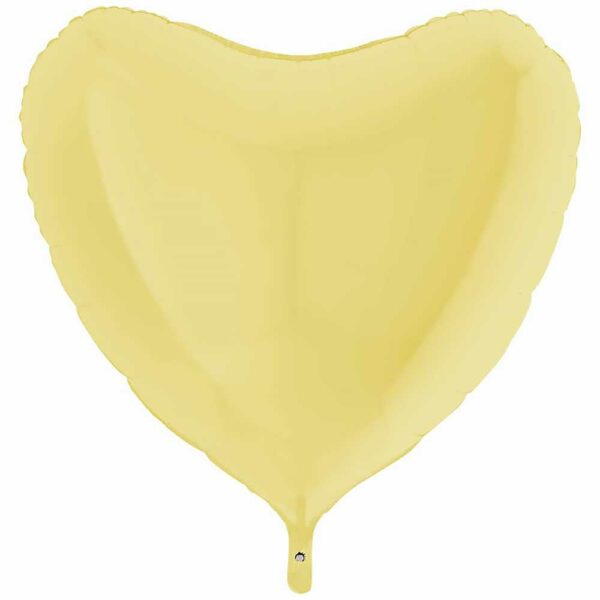 Г Сердце (36"/91 см) Пастель Matte Yellow Желтый 1 шт