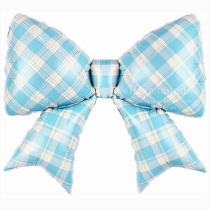 FA Фигура (38"/97 см) Бант Клетка Виши Голубой 1шт
