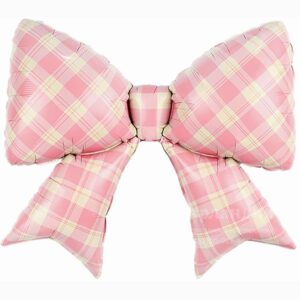 FA Фигура (38"/97 см) Бант Клетка Виши Розовый 1шт