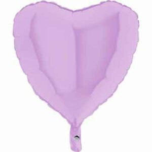 Г Сердце (18"/46 см) Сиреневый Matte Lilac Пастель 1шт