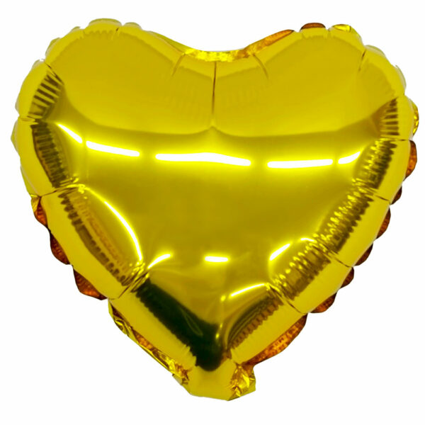ПМ Мини-сердце (9"/23 см) Золото Gold 1шт