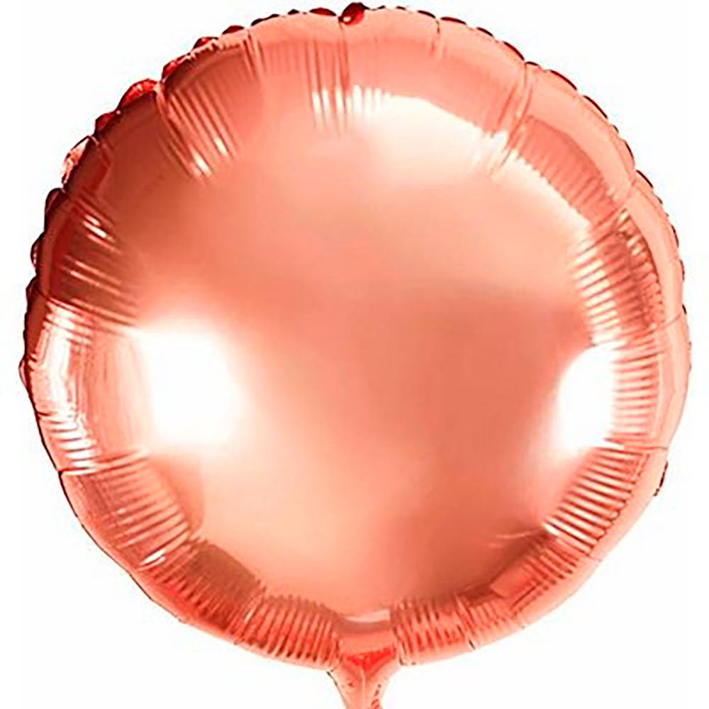 ПМ Круг (18"/46 см) Розовое золото Rose Gold Металлик 1шт