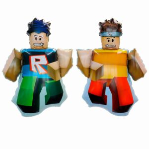 Купить заказать с доставкой в Ставрополе фольгированные воздушные шары шарики ВЗ Фигура (33"/84х53 см) Блоки Персонаж Мальчик 2ст 1шт