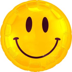 Р Круг (18"/46 см) Смайл Желтый 1шт