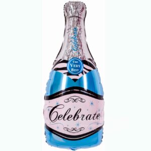 FA Фигура (39"/99 см) Бутылка Шампанского Голубой 1шт