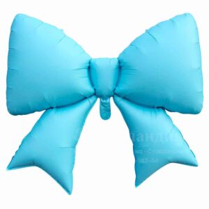 ВЗ Фигура (39"/99 см) Бант Голубой Сатин 1шт