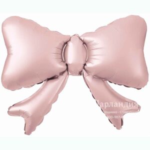FA Фигура (20"/51 см) Бант Пыльная Роза Сатин Надув Воздухом 1шт