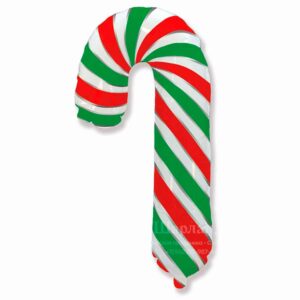 Ф Фигура (39"/99*63 см) Леденец трость Красный/Зеленый 1шт 1207-4437