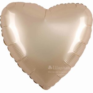 Ф Сердце (18"/46 см) Звездное Золото Матовый 1шт