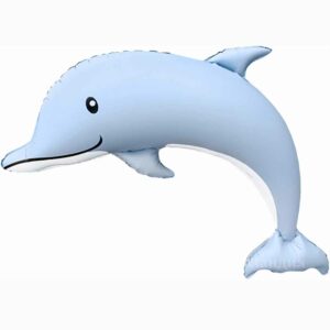 FA Фигура (46"/117 см) Дельфин Голубой Сатин 1шт