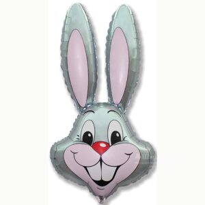 Ф Мини-фигура (14"/36 см) Голова Заяц Серебро 1шт 1206-0088